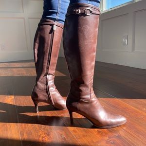 Ralph Lauren Collection Tall Leather Heeled Boot